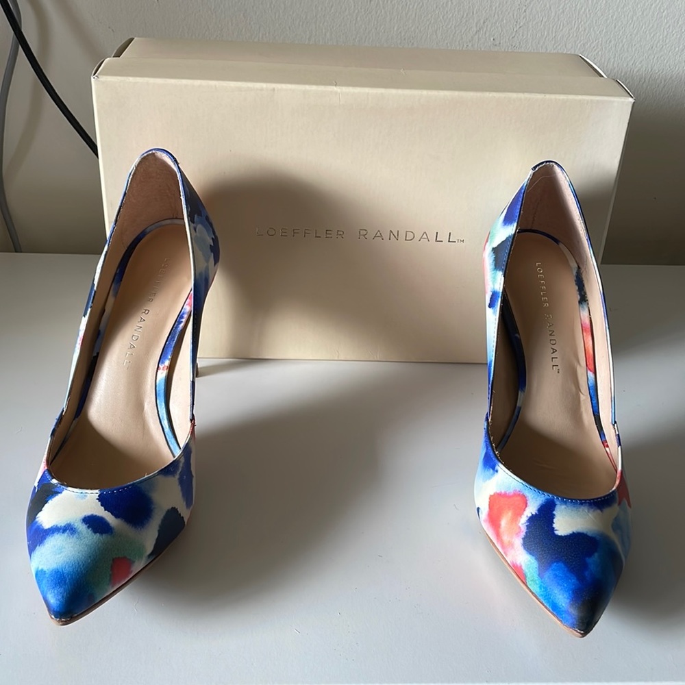 New in box Loeffler Randall leather pumps, sz 7.5